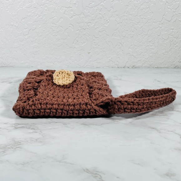 Brown Crochet Wristlet - Picture 6 of 11
